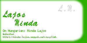 lajos minda business card